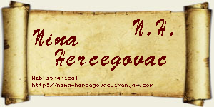 Nina Hercegovac vizit kartica
